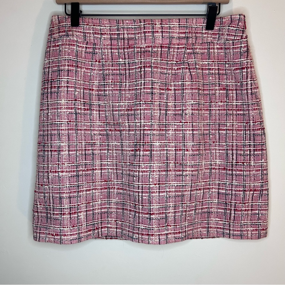 Kate Spade Pink and Black Plaid Mini Skirt